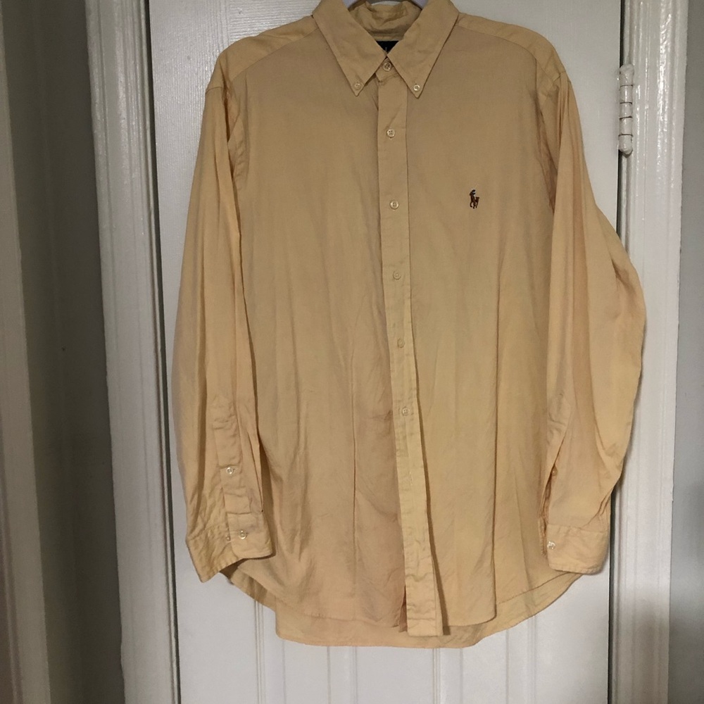 Ralph Lauren Men's Soft Yellow Casual Shirt